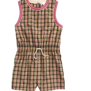 NWOT Burberry Pollie Plaid Romper - 12mo